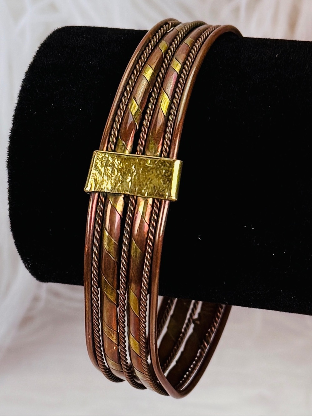 Vintage adjustable coppertone cuff bracelet